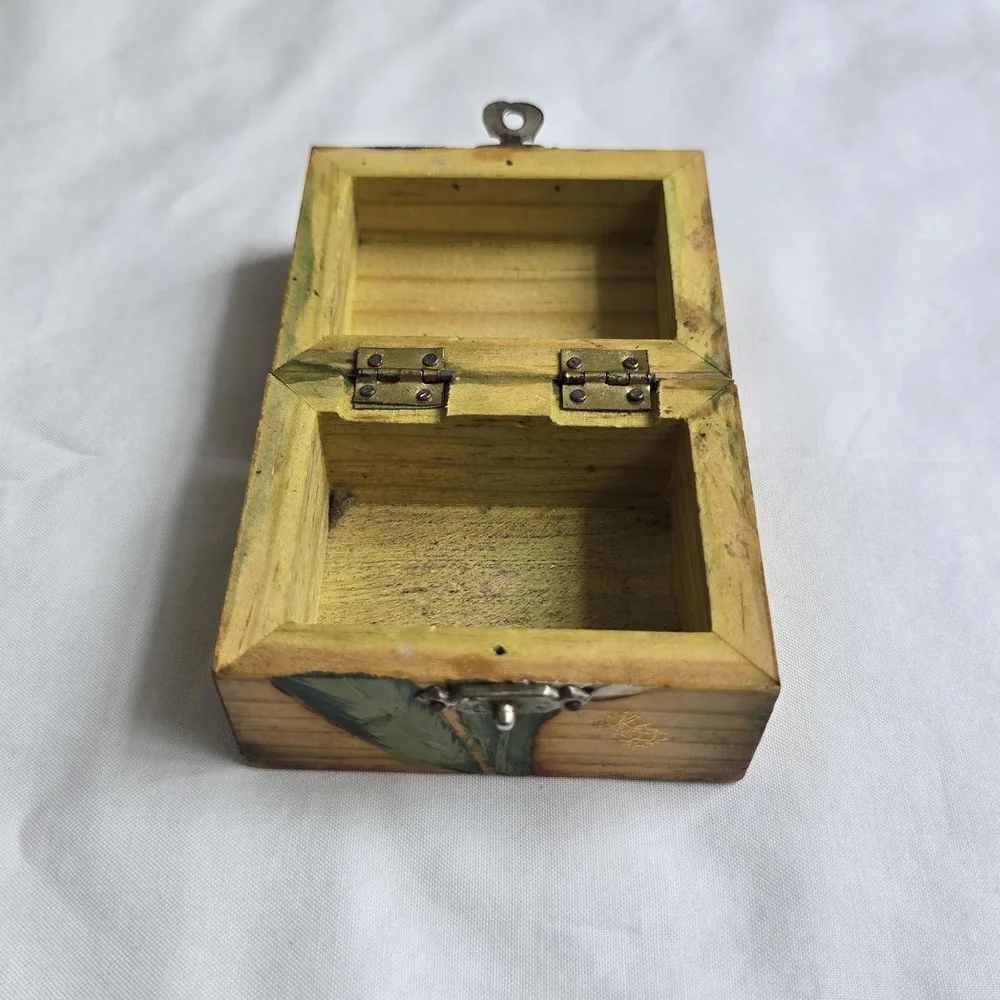 Floral Wooden Trinket Box